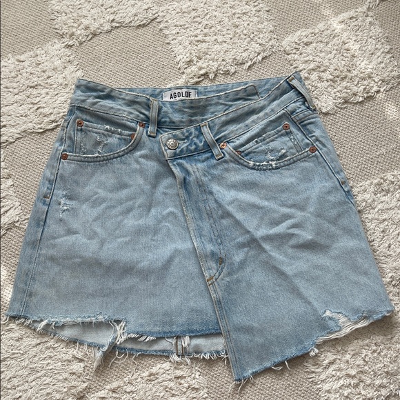 Agolde Criss Cross Denim Skirt - Picture 3 of 5